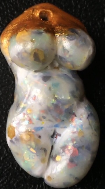 Polymer Clay Faux Opal Test Piece, by Karen A. Scofield