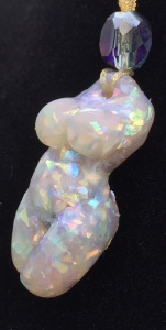 Polymer Clay Faux White (Crystal) Opal by Karen A. Scofield